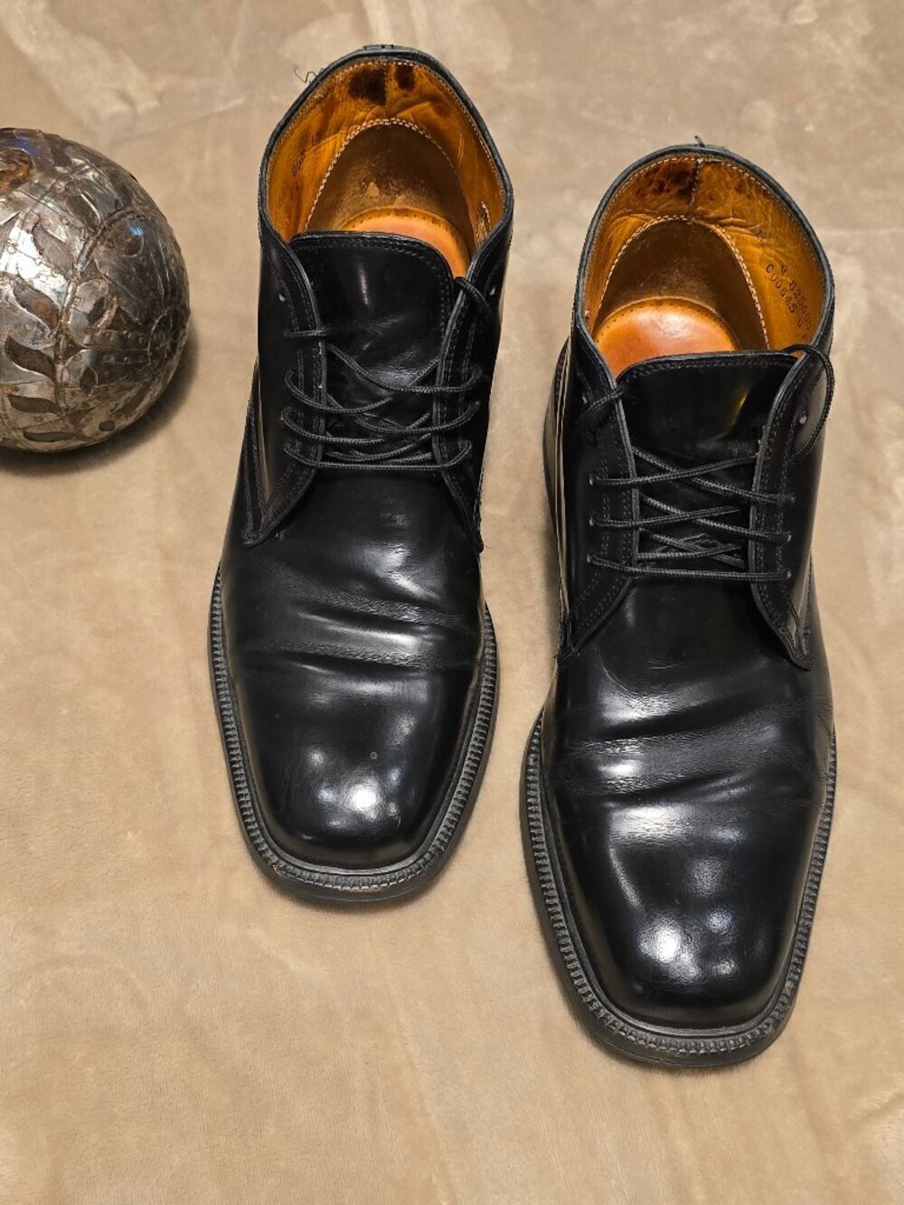 Cole HAAN city black leather boots, ankle nen's size 10